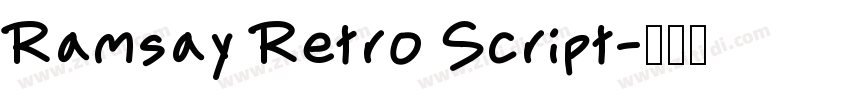 Ramsay Retro Script字体转换